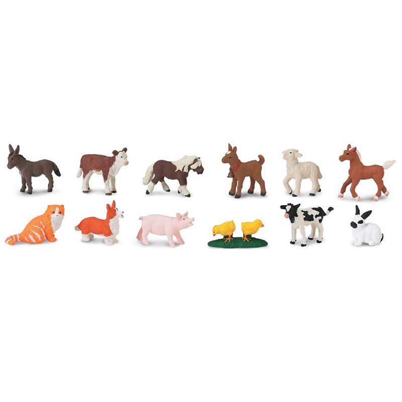 12 Figurines Bebes Animaux Nature Decouvertes