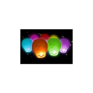 6 lanternes volantes multi-couleurs
