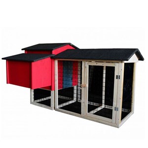 Poulailler compact rouge 4 poules