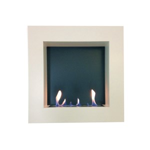 Bio-cheminée quadro blanc