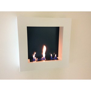 Bio-cheminée quadro blanc
