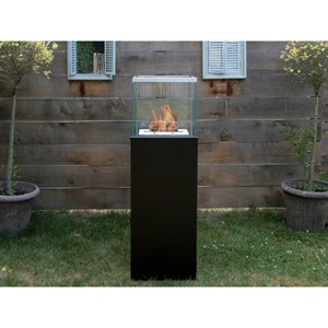 Bio-cheminée column large blanc