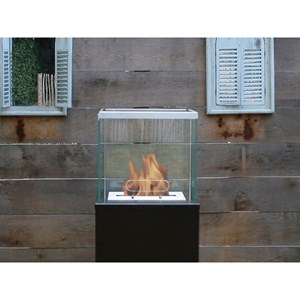 Bio-cheminée column large blanc