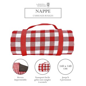 Nappe pique-nique - rouge (140x145cm)
