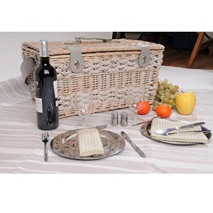 Nappe / plaid versailles gris (145x145)