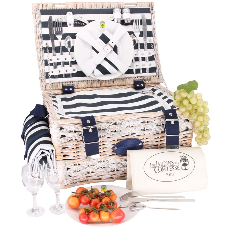 Les Jardins de la Comtesse - Panier pique-nique marine - 2 personnes