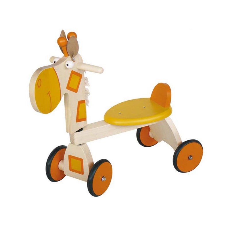 Porteur en bois girafe