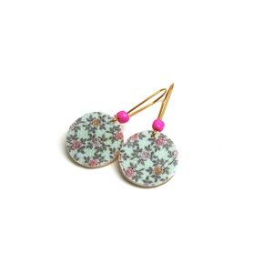 Boucles d'oreilles dormeuse bois liberty