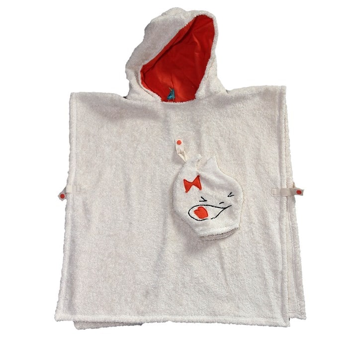 Poncho de bain à capuche en éponge Nature & Découvertes