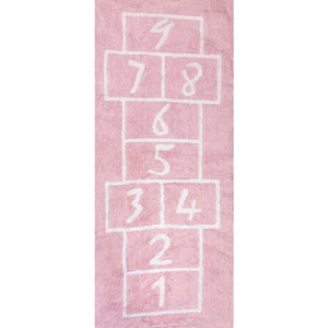 Tapis enfant coton marelle rose