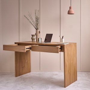 Bureau en teck massif 130 cm