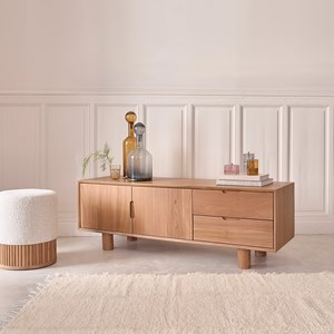 Meuble tv en teck massif 150 cm