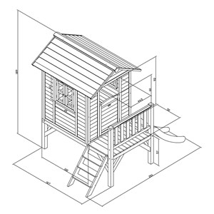 Cabane blanche sur pilotis lodge xl - s