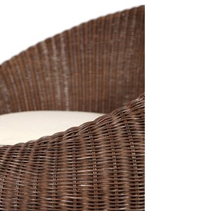 Fauteuil satellite marron en osier