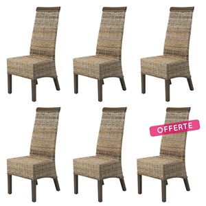 Lot de 6 chaises berlin en kubu