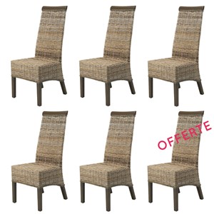 Lot de 6 chaises berlin en kubu