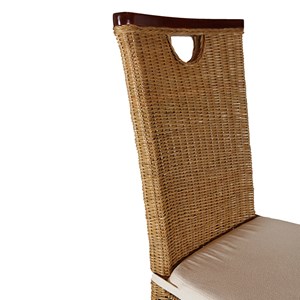 Lot de 6 chaises racine miel en rotin