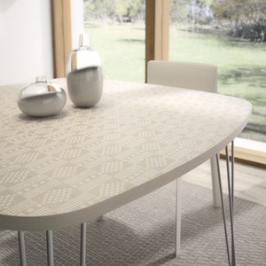 Table à manger carree pieds fil lemon