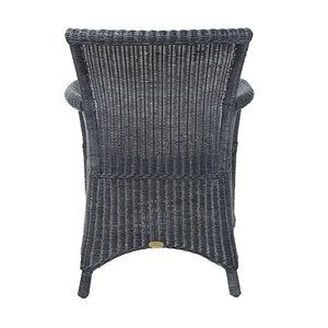 Lot de 6 fauteuils rosas noir en osier