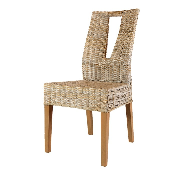 Chaise en rotin beige bunbury chaise Nature Chaise en rotin beige bunbury chaise Nature