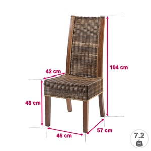Chaise zonza en rotin