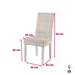 Chaise zicavo en rotin kubu