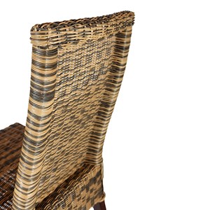 Chaise desna en osier bicolore