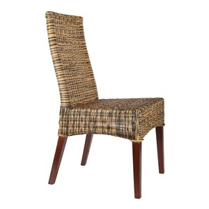 Chaise desna en osier bicolore