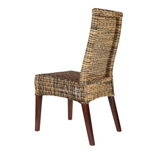 Chaise desna en osier bicolore
