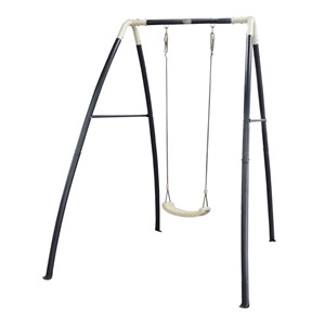 Portique métal noir 1 balançoire axi