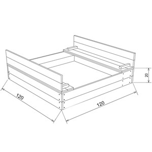 Bac à sable bois avec bancs ella xl axi