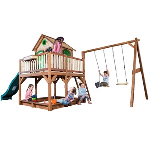 Maisonnette + balançoire double axi