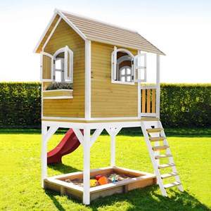 Sarah cabane bois sur pilotis avec tobo