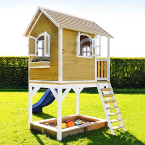 Sarah cabane bois sur pilotis avec tobo