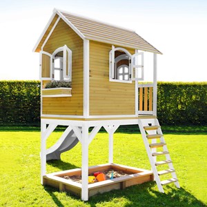 Sarah cabane bois sur pilotis avec tobo