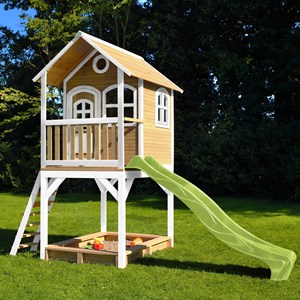 Sarah cabane bois sur pilotis avec tobo