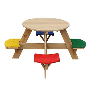Table pique-nique round en bois ufo arc