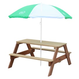 Table pique-nique nick avec parasol ver