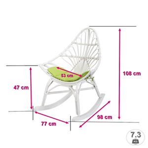 Rocking chair calpe en rotin
