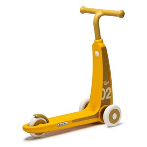 Trottinette 3 roues jaune pour les 2 -