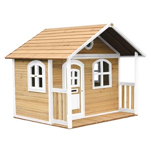 Maison en bois  marron et blanc pour en
