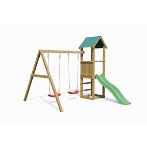 Aire de jeux avec toboggan, double bala