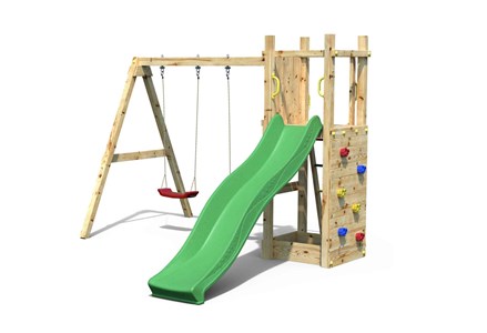 Aire de jeux avec bac à sable et 2 bala