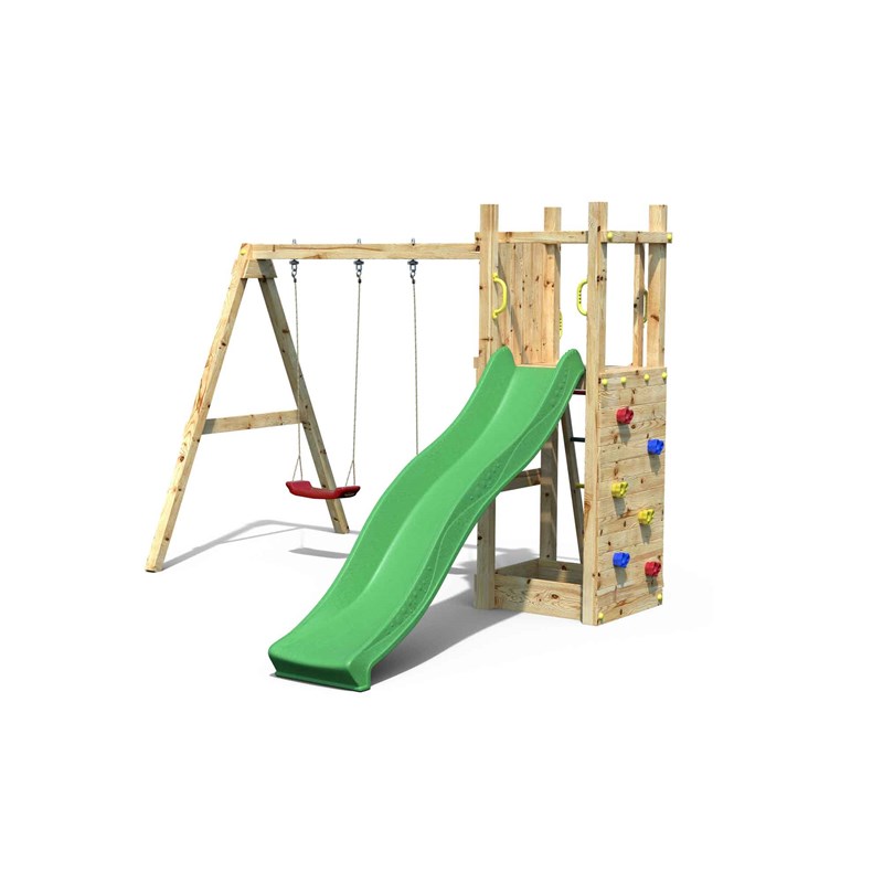 Aire de jeux avec bac à sable et 2 bala