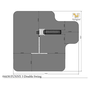 Aire de jeux avec bac à sable et 2 bala