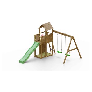 Aire de jeux avec bac à sable et 2 bala