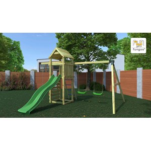 Aire de jeux avec échelle à corde et 2