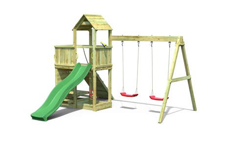 Aire de jeux floppi en bois avec une ta