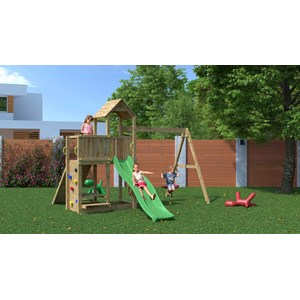 Aire de jeux floppi en bois avec une ta