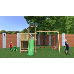 Aire de jeux floppi en bois avec une ta